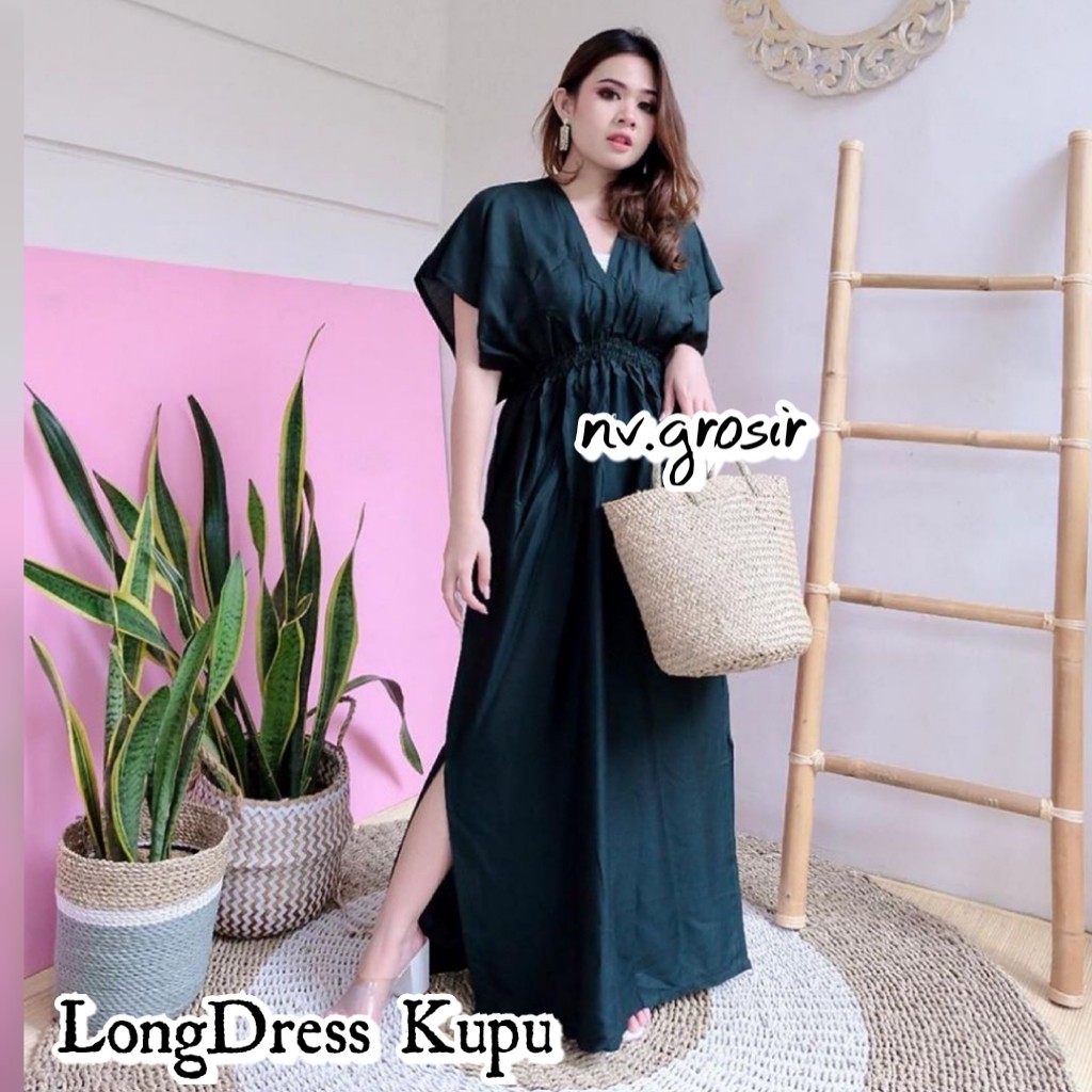 LONG DRESS KUPU POLOS