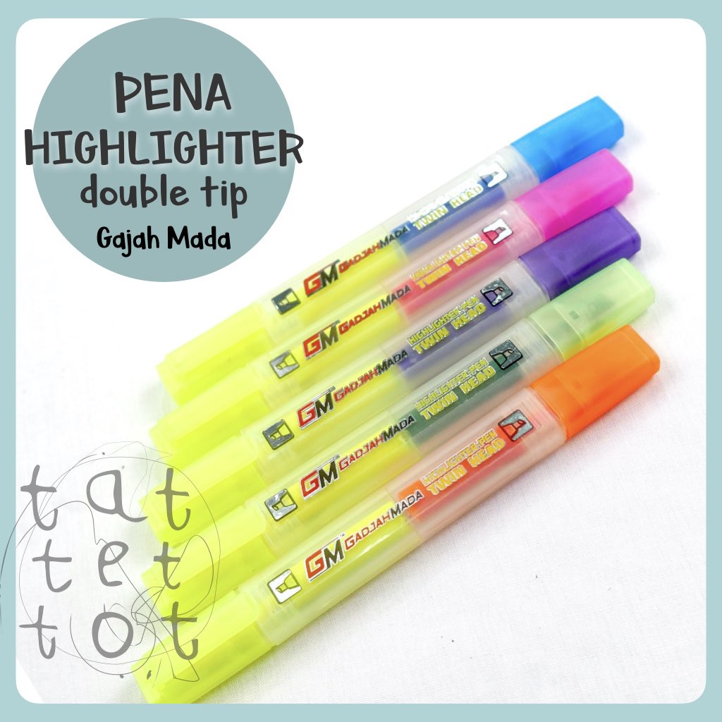 

HIGHLIGHTER PEN DUA WARNA DOUBLE TIP STABILO