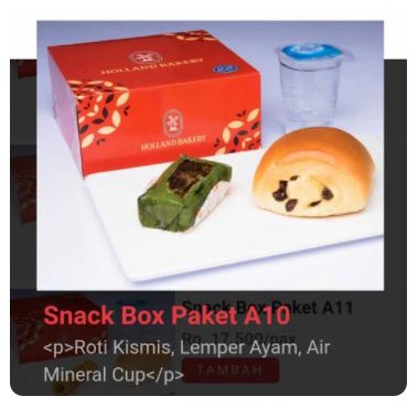 

Paket Snack Box Holland Bakery