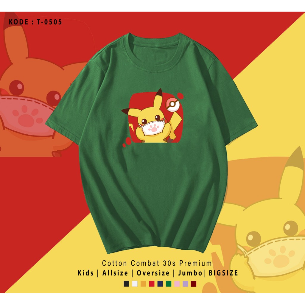 T-SHIRT EDITION PIKA UNISEX / TERMURAH BAJU KAOS KATUN LENGAN PENDEK / TUMBLR TEE / TERMURAH