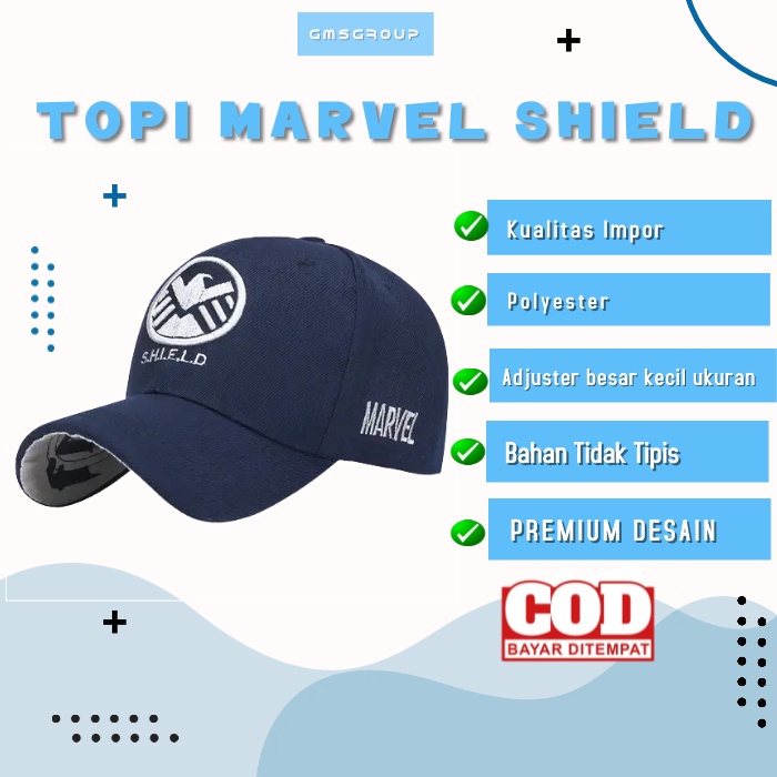 Topi Import SHIELD  Baseball Topi Golf Topi Pria Trendy