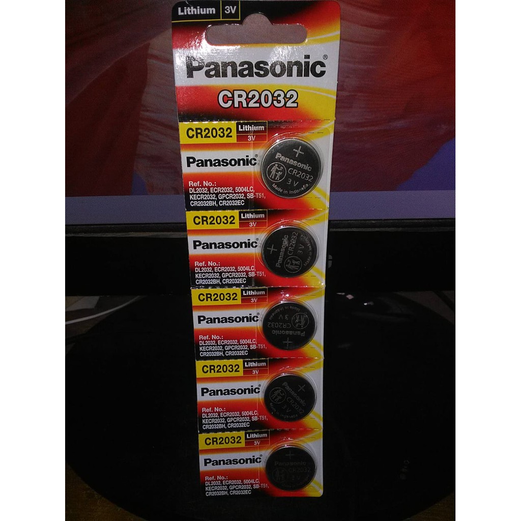 Baterai Motherboard Panasonic CR2032 3 Volt CR 2032 Batere Kancing 3V