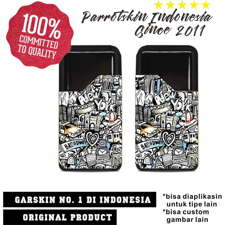 Garskin Skin Suorin Air Starter Kit Typo white art Bisa Custom Gambar