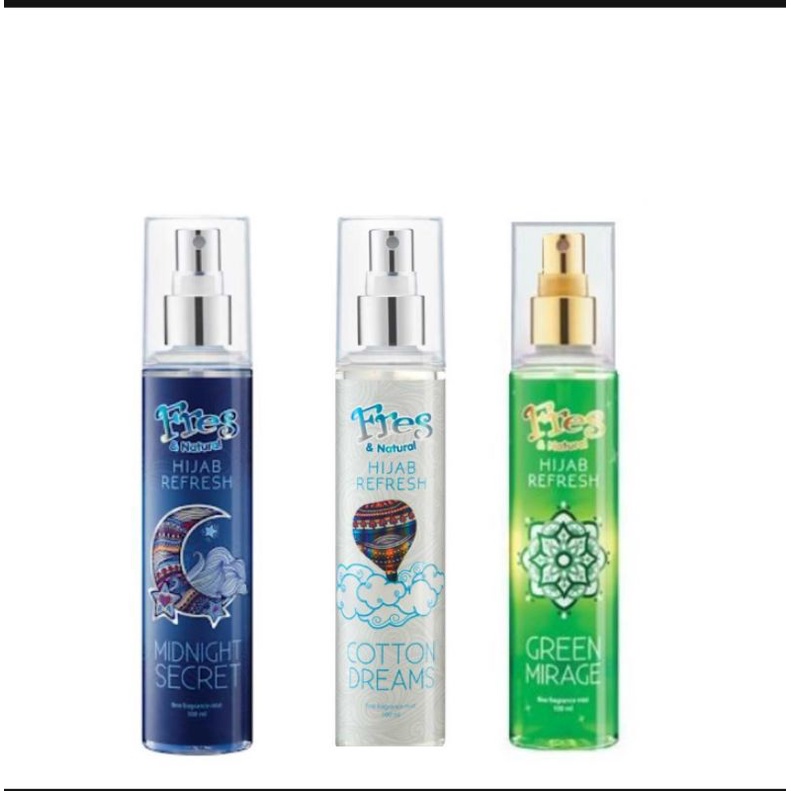 Fres &amp; Natural Hijab Refresh spray cologne / minyak wangi 100ml