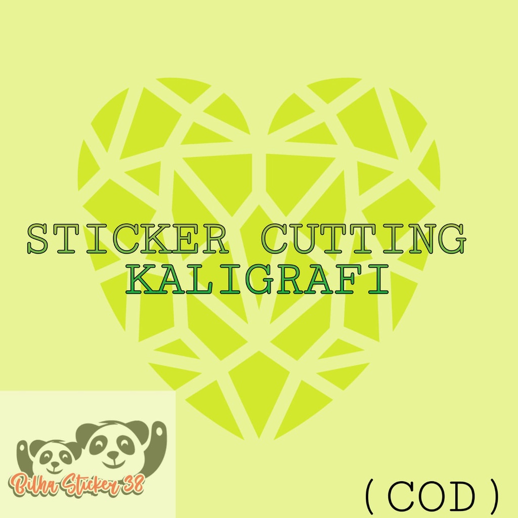 

(COD) Sticker Cutting Kaligrafi/man jadda wa jadda/ Bismillahirahmanirrahim/Allah/sticker reflective