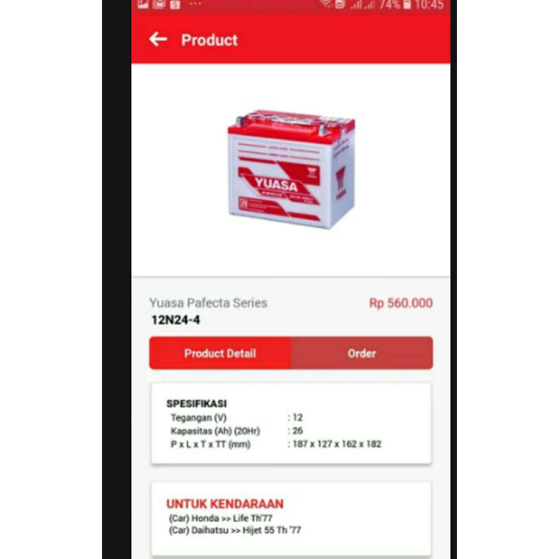 Aki accu 12n24-4 12n24 untuk genset dan lain lain yuasa