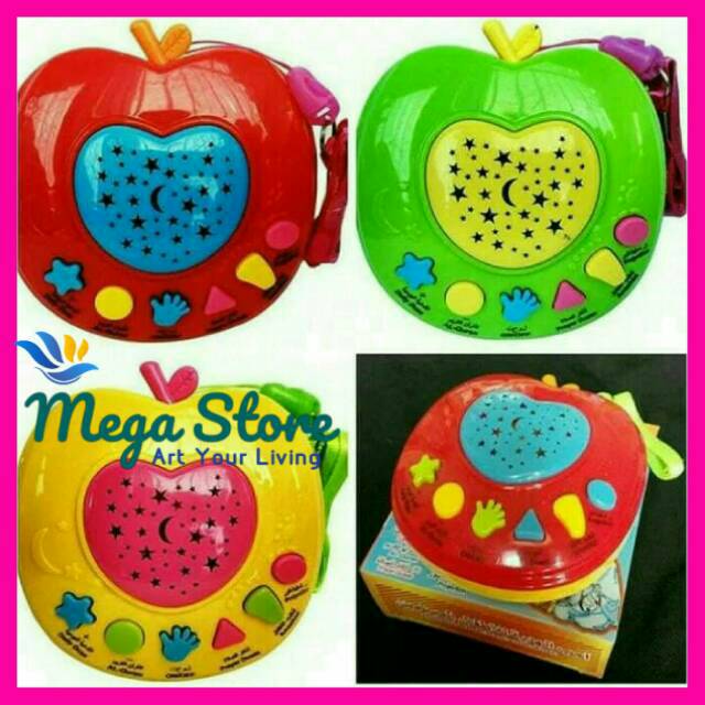 Mainan Anak Speaker Apel Alquran - Lampu Anak Muslim Islam Arab Ngaji