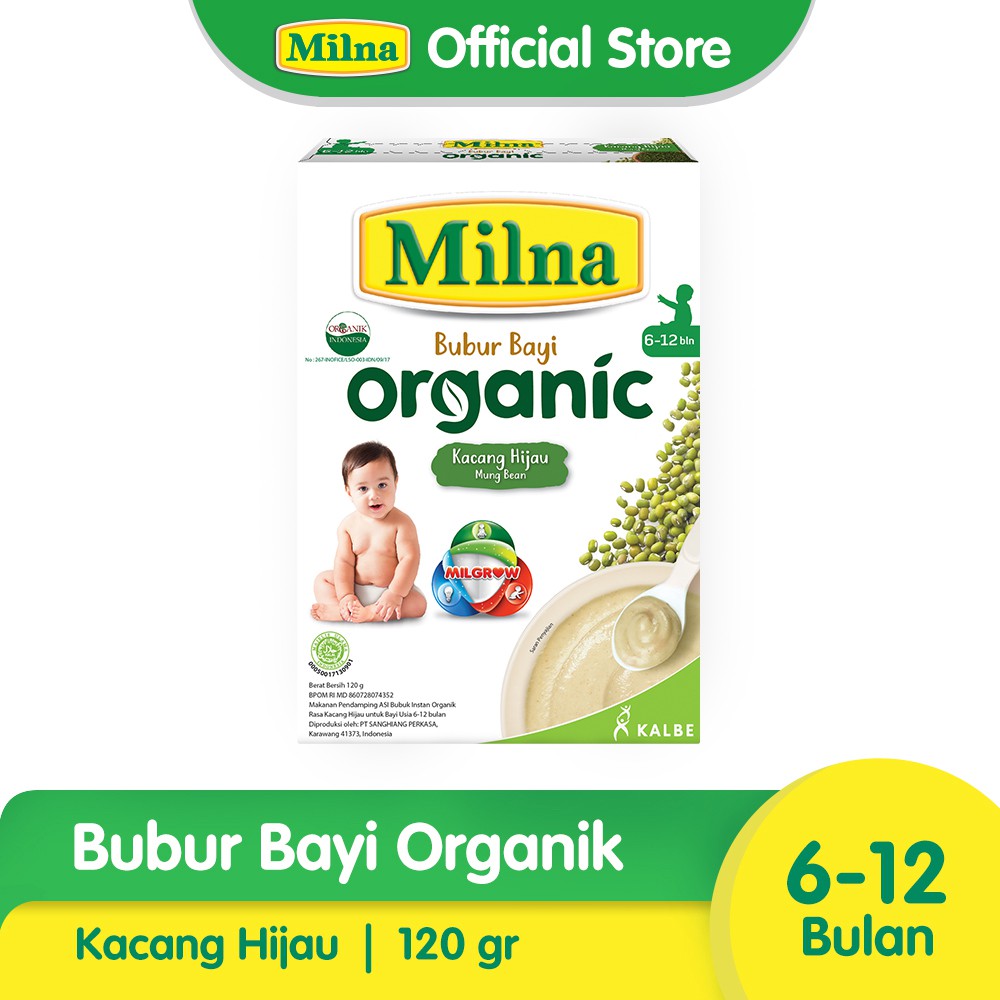 

Milna Bubur Organik 6 Bulan Kacang Hijau 120gr