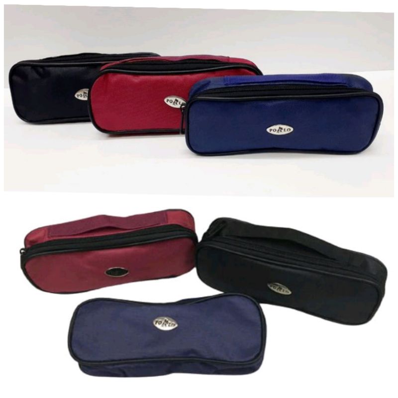 

Tempat pensil seleting polos kecil satu resleting murah