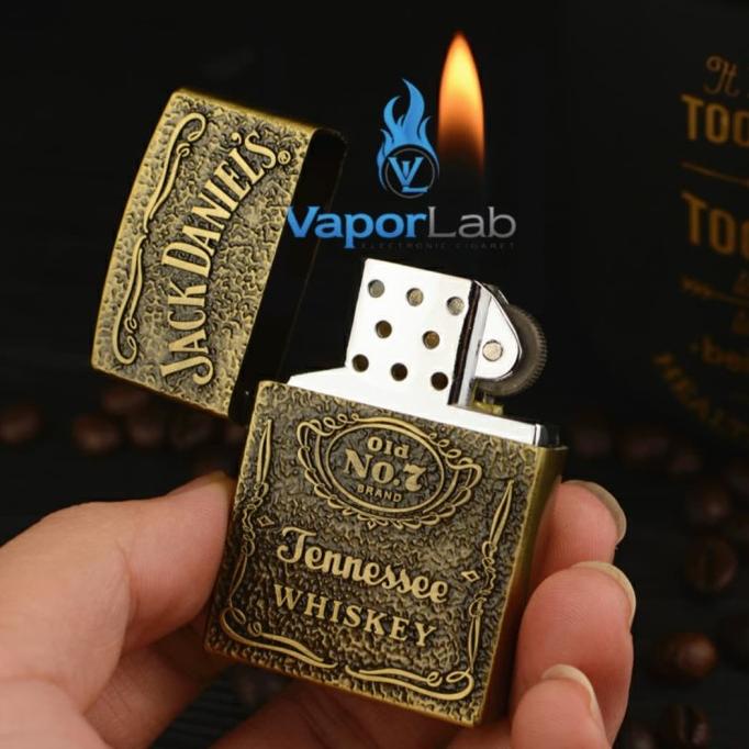 mancis korek api gas isi ulang model zippo logo JD unik murah keren