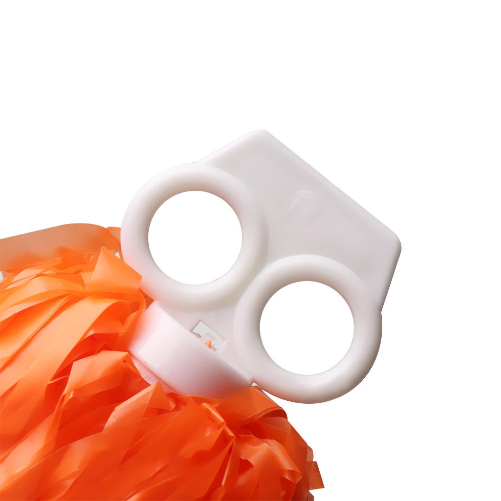 Wonder 1pasang Cheerleader Pompom Konser Fancy Double hole handle Penghias Pesta Tari