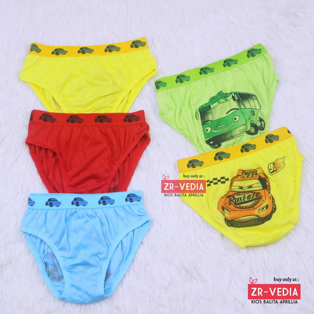 (ISI 3 PC) Celana Dalam 6-7 Tahun / Underwear Balita Anak Laki-Laki Dalaman Pants Katun Adem zrvedia