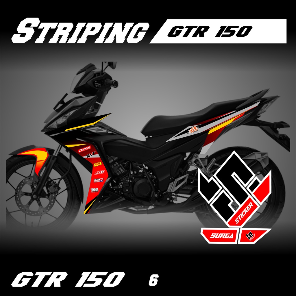 STRIPING GTR 150 STICKER VARIASI SUPRA GTR 150