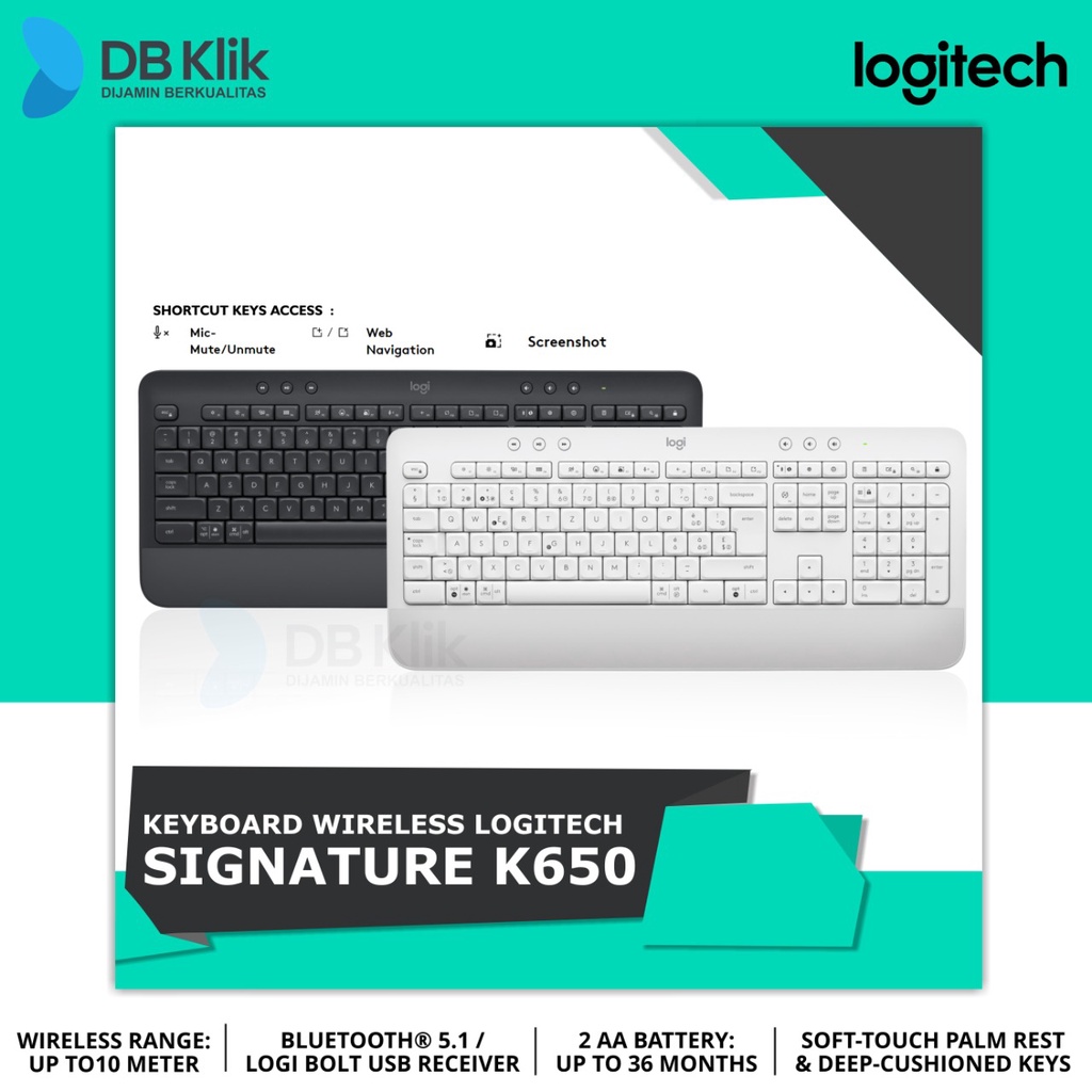 Keyboard Logitech Signature K650 Wireless Bluetooth Comfort - K 650