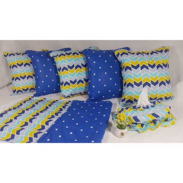 Sarung bantal sofa set taplak meja