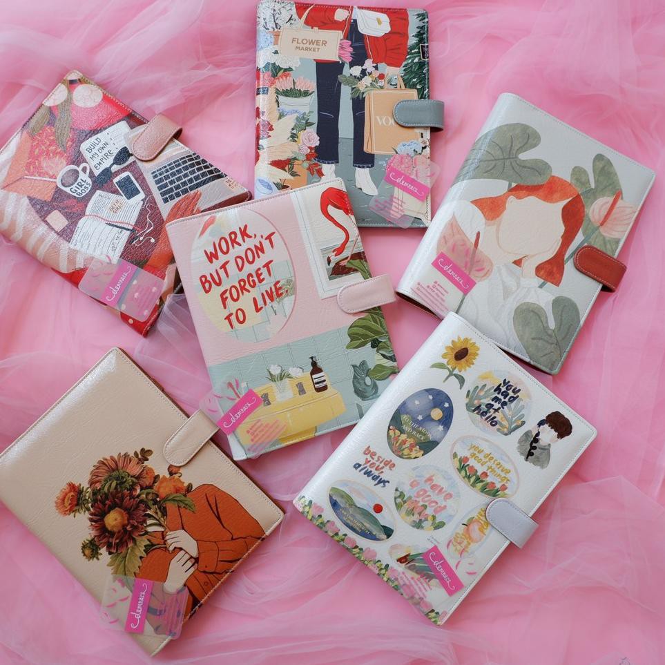 

[ART. 13911] Binder A5 B5 Motif Aesthetic GRATIS KERTAS & PULPEN. ready stock ukuran 26ring 20ring.