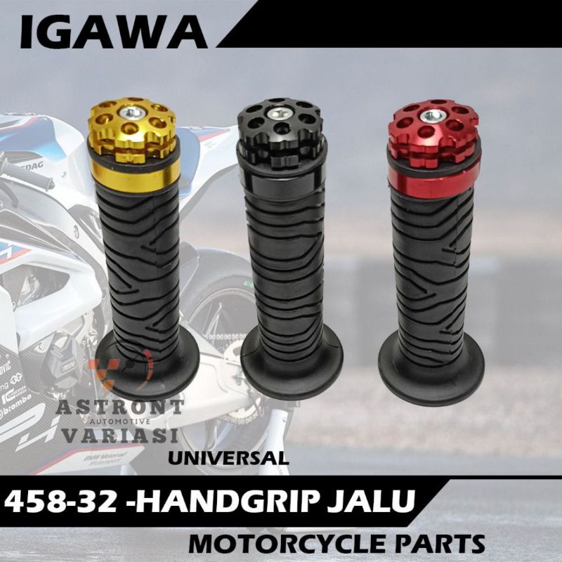 Handgrip Grip Jalu Kembang Double Ring Corak  Universal Semua Motor