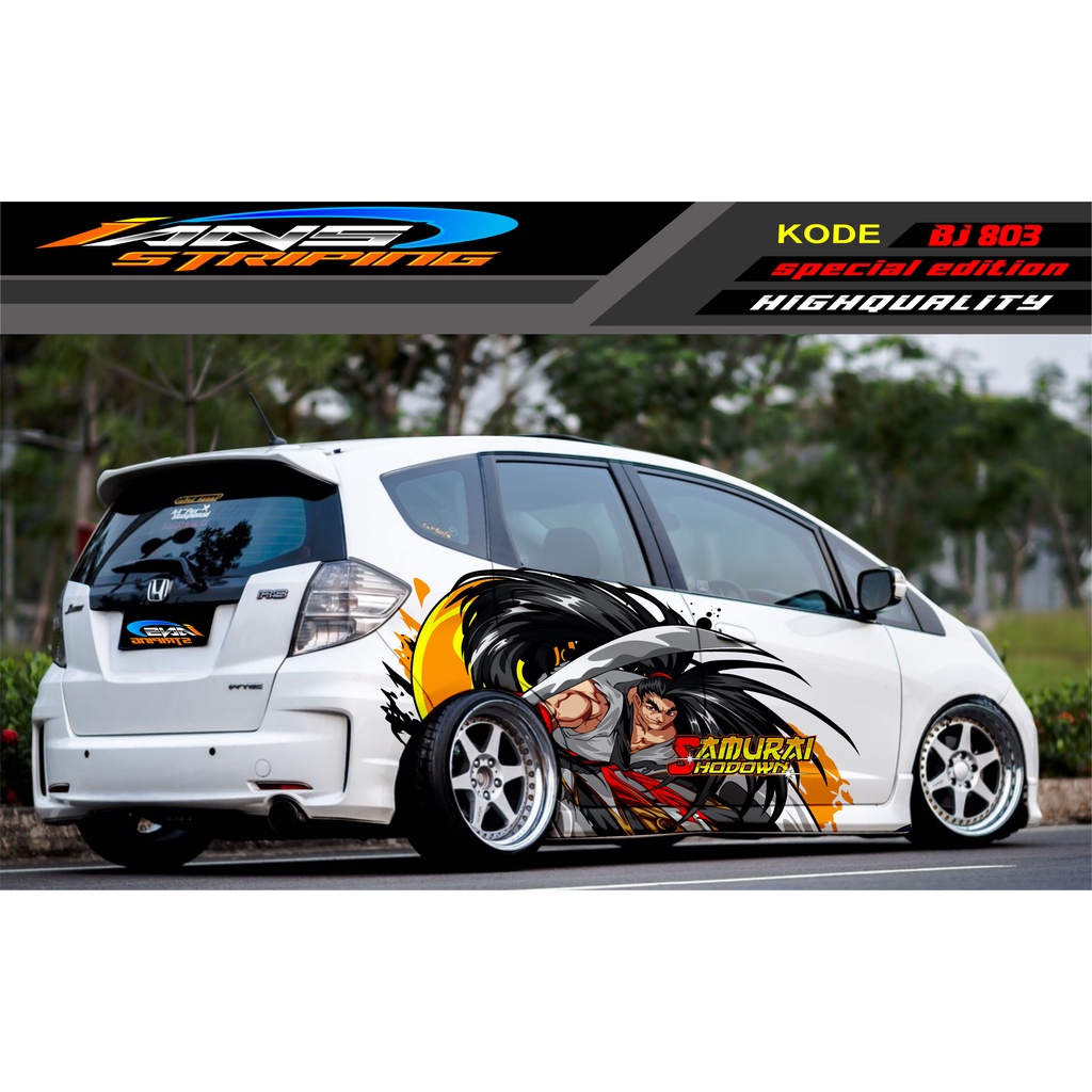 VARIASI STIKER MOBIL HONDA BRIO / JAZZ RS / MOBILIO / AGYA / YARIS / ATOS / STICKER MOBIL