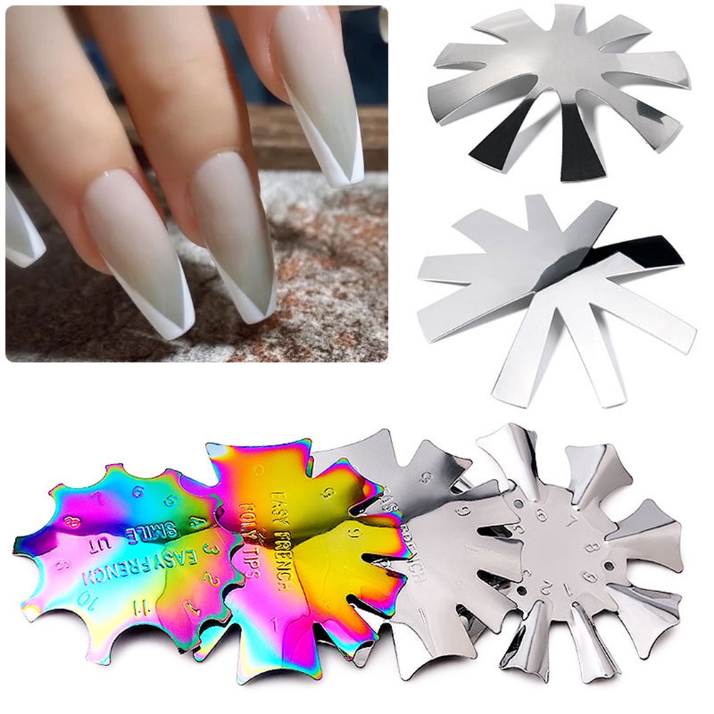 【COD Tangding】Stainless Steel V-Shaped Triangle Nail Cutter French Manicure Nail Plate Tool