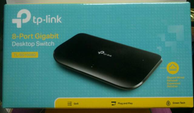 TPLink TL-SG1008D 8-Port Gigabit Unmanaged Desktop Switch TP-Link 10/100/1000Mbps Plastic Case