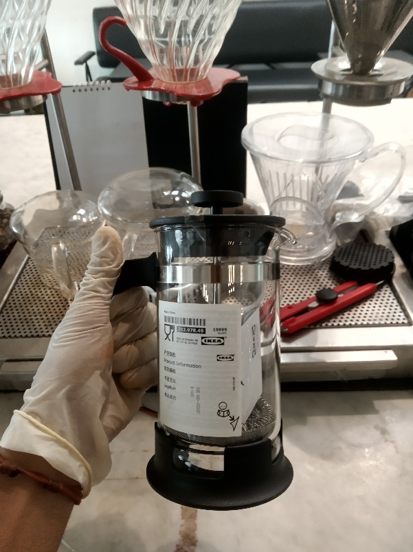 Coffee / Tea French Press 0.4 L, Peralatan Kopi Dan Teh Pembuat Kopi/ Teh Up1009