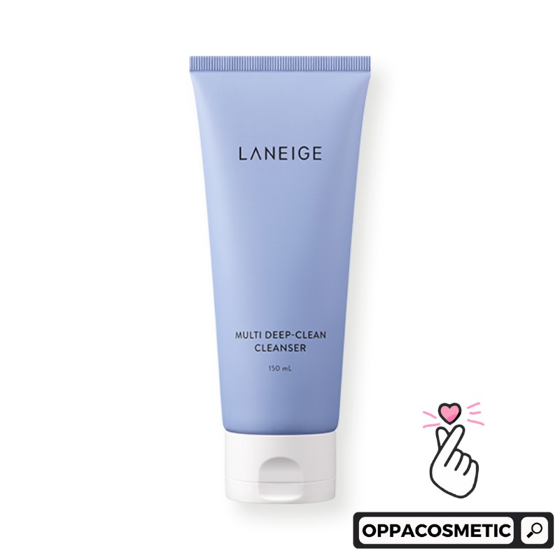 Laneige Multi Deep Clean Cleanser 150ml | Water Bank Blue Hyaluronic Cleansing Foam 150g