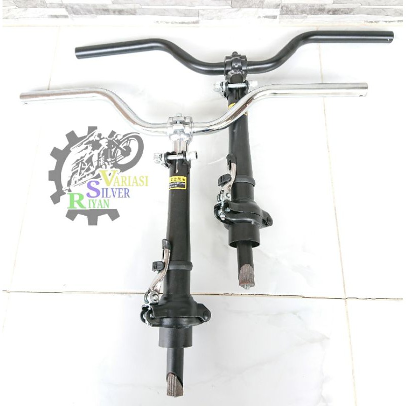 hedlepost 22,2mm plus stem aloy plus stang handlebar pnjang 60cm, PNP speda Minion,seli & BMX