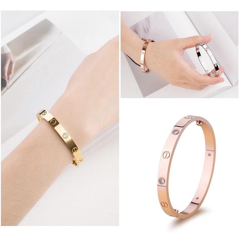 SALE / OBRAL Gelang bangle wanita titanium korea anti karat import hadiah cewek GK012