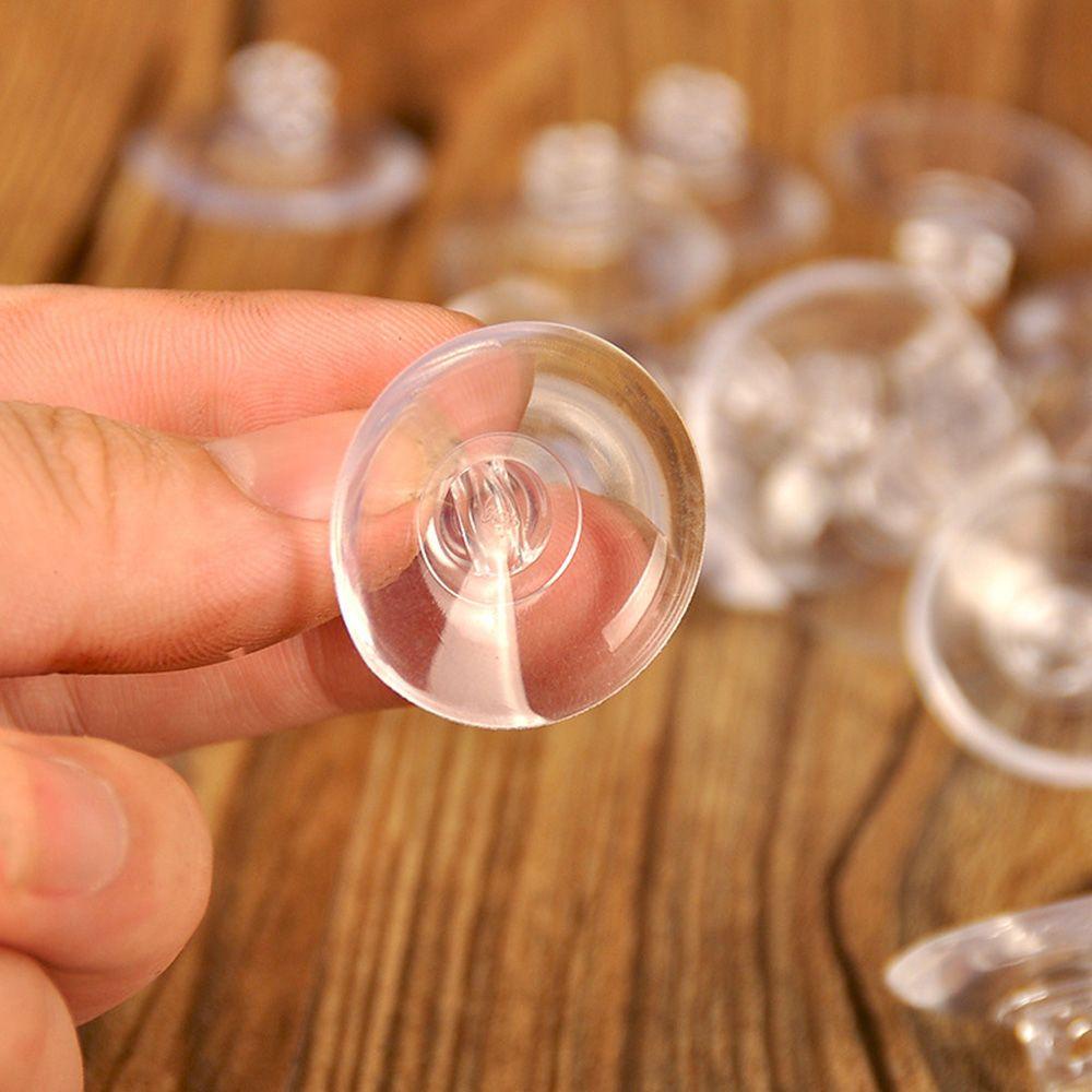 Solighter 25PCS Suction Cup Plastik Bening Karet Penyimpanan Baru