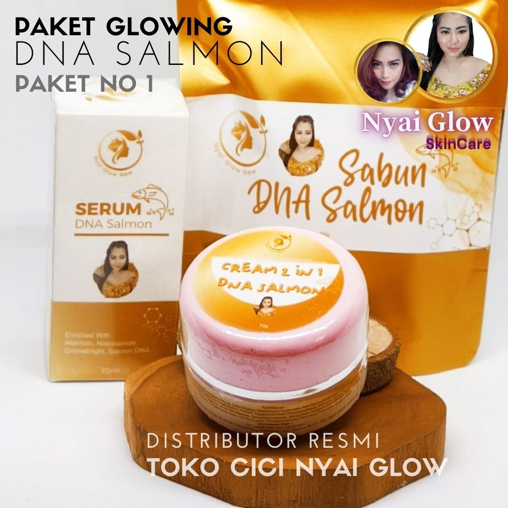 Paket DNA Salmon Glowing Nyai Glow SkinCare / 100% Produk Ori / DNA Salmon Asli