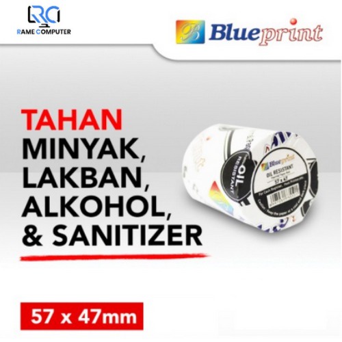 

Kertas Thermal / Struk PPOB BLUEPRINT 57x47 Oil Resistant