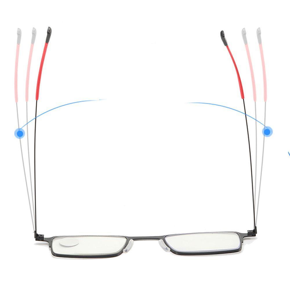 AUGUSTINA Kacamata Presbyopia Ultralight Outdoor Vision Care Square Glasses Frame Baca Pembesaran Ponsel Holder Hyperopia Eyewear