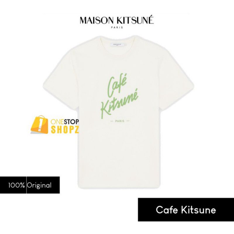 MAISON KITSUNE CAFE KITSUNE LOGO TEE ORIGINAL OFF WHITE ONESTOPSHOPZ