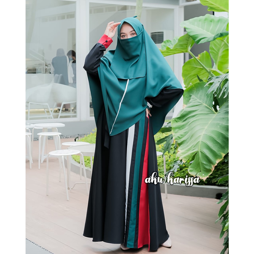 Gamis palestina premium set cadar original aku karissa terbaru palestin ricis syari free cadar set khimar palestina