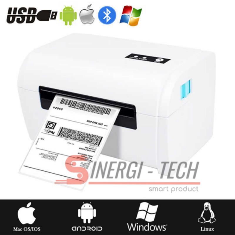 

PRINTER LABEL BLUETOOTH THERMAL STICKER ZJ-9200 110mm USB + HOLDER CETAK RESI SHOPEE