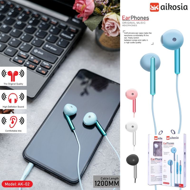 Handsfree/ Earphone/ Hendset / HF Aikosia Model AK02