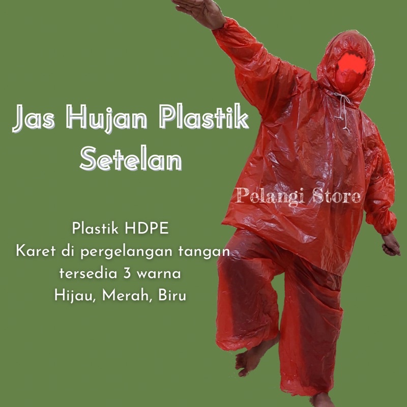 Jas Hujan Plastik Setelan / JAS HUJAN PLASTIK TEBAL / JAS HUJAN PLASTIK / JAS HUJAN PLASTIK PONCO