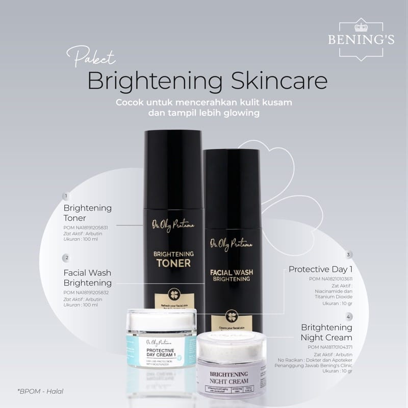 SATUAN / ECER BRIGHTENING (GLOWING) BENINGS CLINIC BY DR. OKY PRATAMA / BENINGS SKINCARE