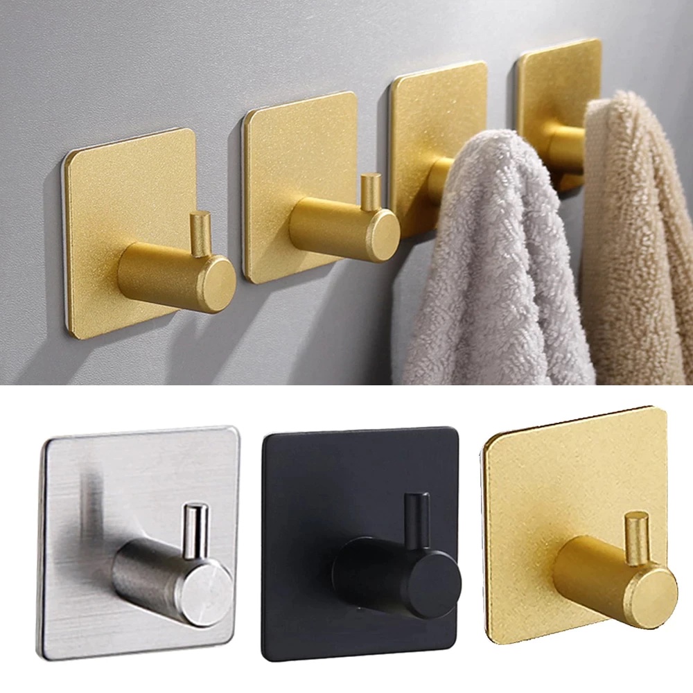 YGRETTE - 3M Gantungan Baju Dinding Tempet Hook Hanger baju stainless 1 Pc Kamar mandi bathroom KAPSTOK CANTOLAN