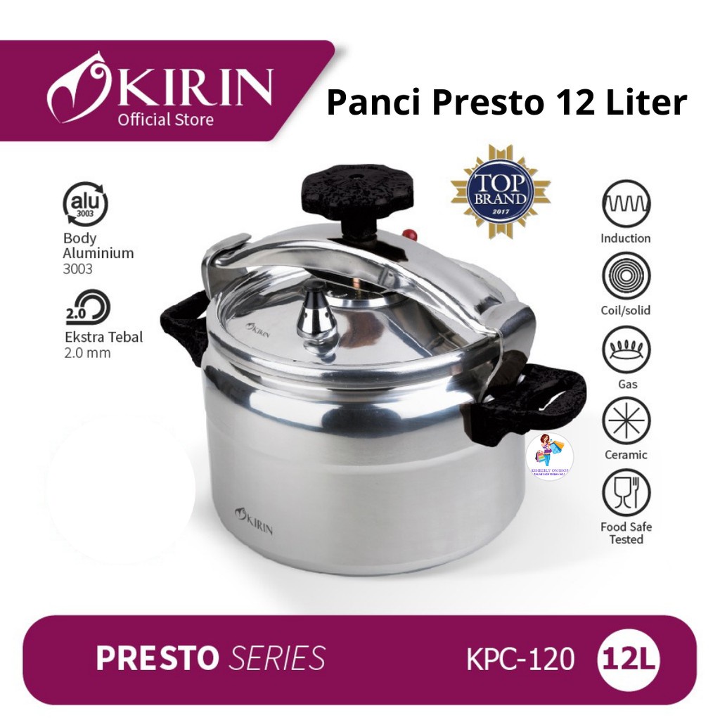 KIRIN KPC 120 PRESSURE COOKER 12 LITER / PRESTO / KPC120