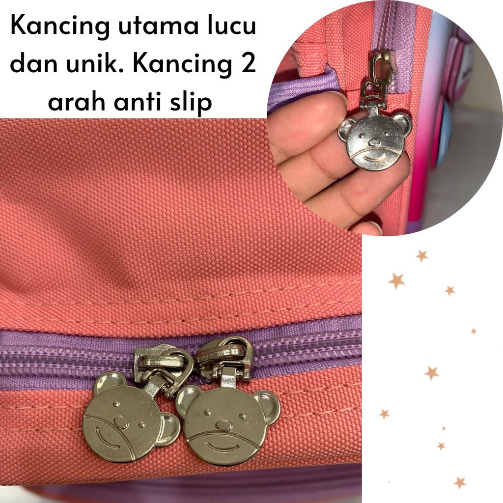 [MONA] Tas Ransel Anak Sekolah Motif Timbul Lucu dan Keren Kualitas Import Premium -M0203