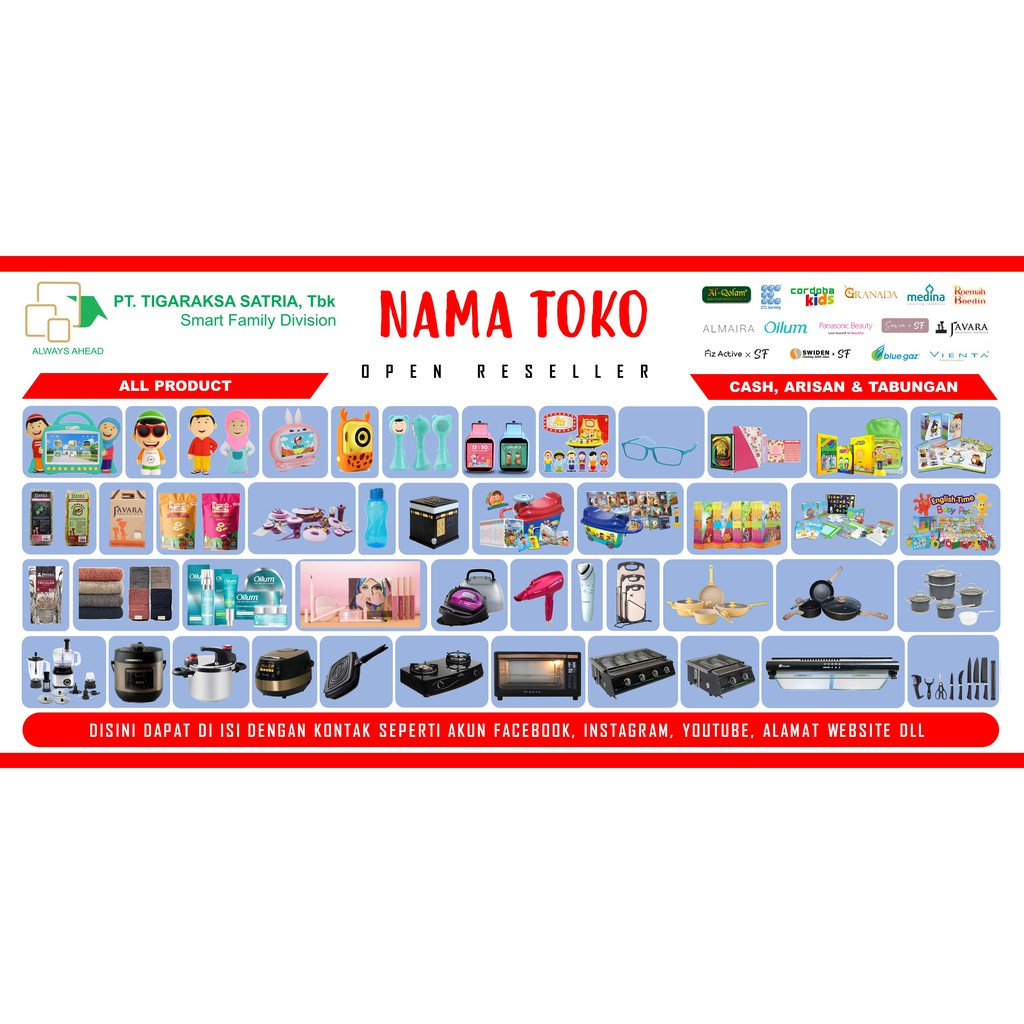 CETAK BANNER KHUSUS EPC DAN RESELLER TIRA SATRIA NIAGA
