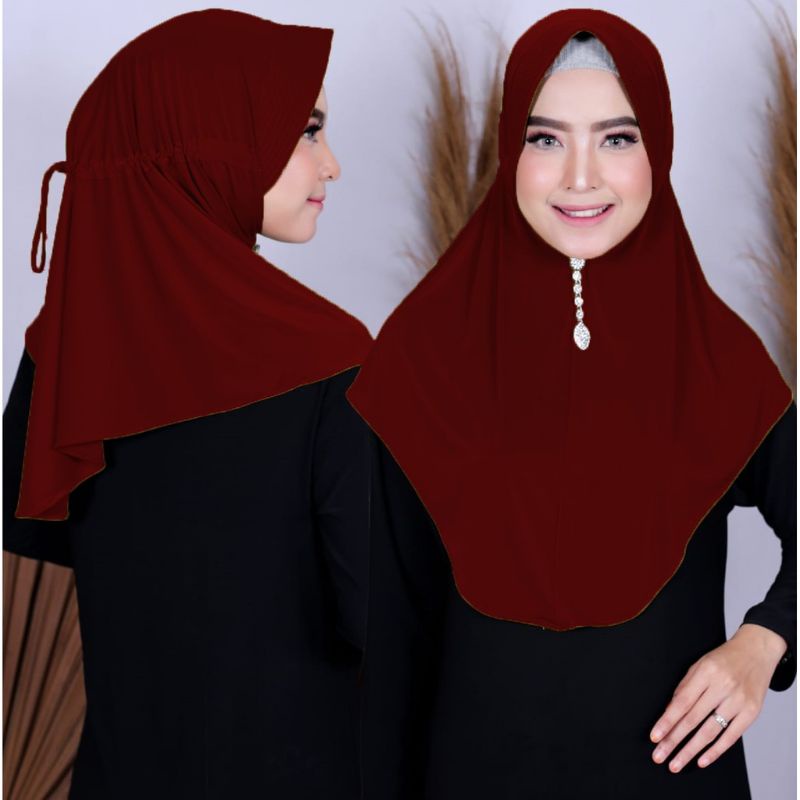 Medan Termurah Jilbab Instan Lycra Hijab jersey Lycra adem &amp; nyaman