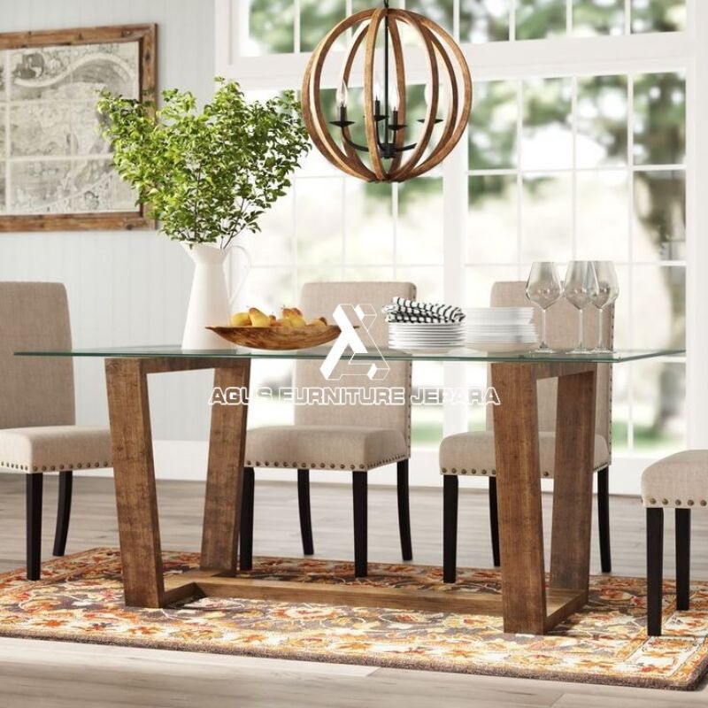 MEJA MAKAN KURSI 4 JATI KLASIK (meja makan jati kaca meja makan minimalis)