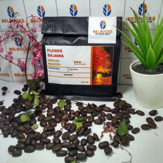 

Bubuk/biji kopi Flores Bajawa medium Rossy 200gram
