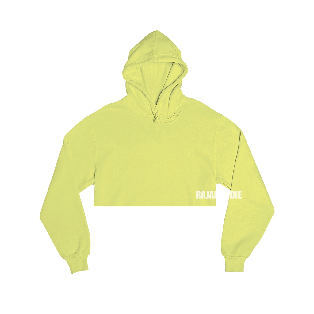 CROPPED HOODIE POLOS HIJAU STABILO / NEON