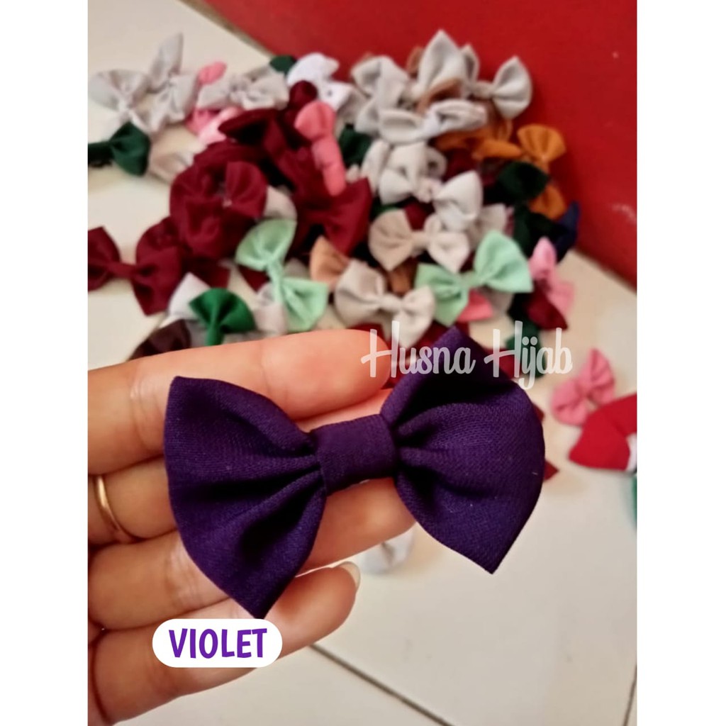 [HUSNA HIJAB] SOUVENIR Bros Pita Kecil Ecer Bahan Wolfis / Bros Pita-Violet