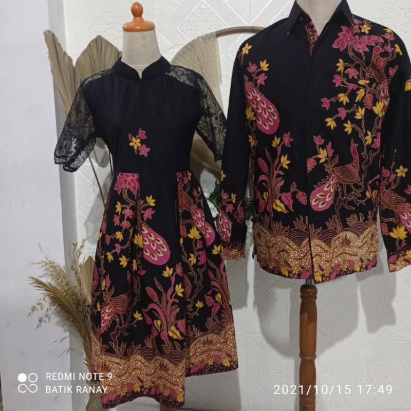 Couple Dress Batik 107 Merak Unggul Jaya HM 052 S M L XL XXL JUMBO