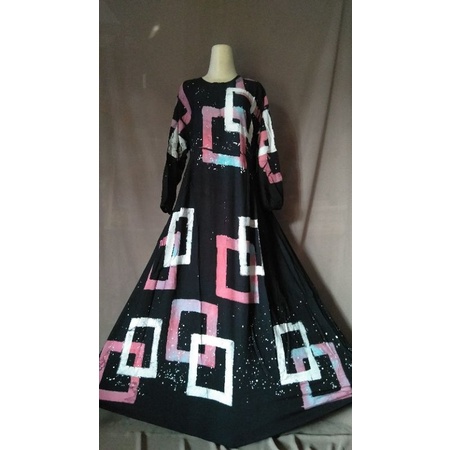 Gamis twill Ori cap malaman pekalongan jumbo payung - Gamis twill busui jumbo