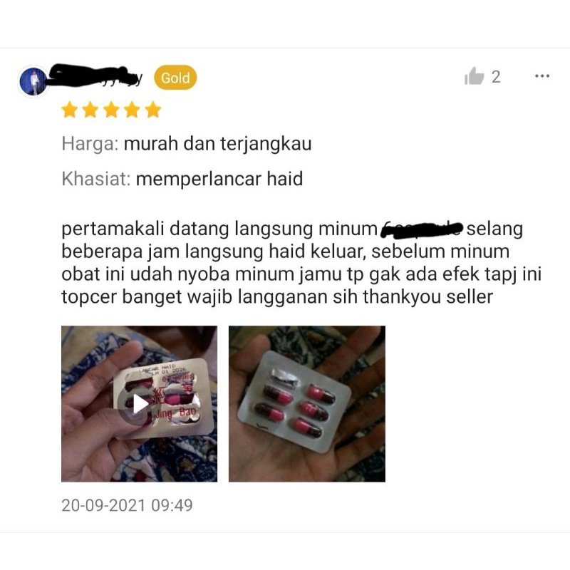 TONG JING BAO HERBAL hormo obat haid tidak lancar - lancar haid